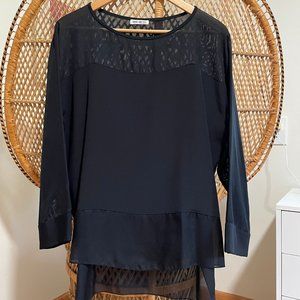 JANE SUTTELL Black Silk Tunic and Skirt Set - MINT Condition!